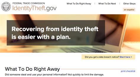 ftc identity theft website